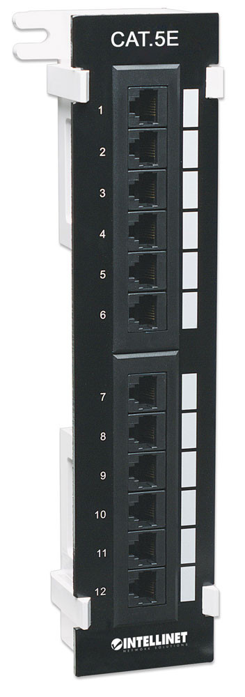 INTELLINET 12 Port Cat5e Wall-mount Patch Panel