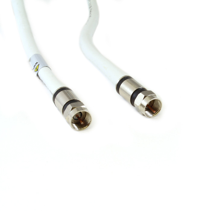 VANCO RG6 Quad Digital Coaxial Cable 6ft White