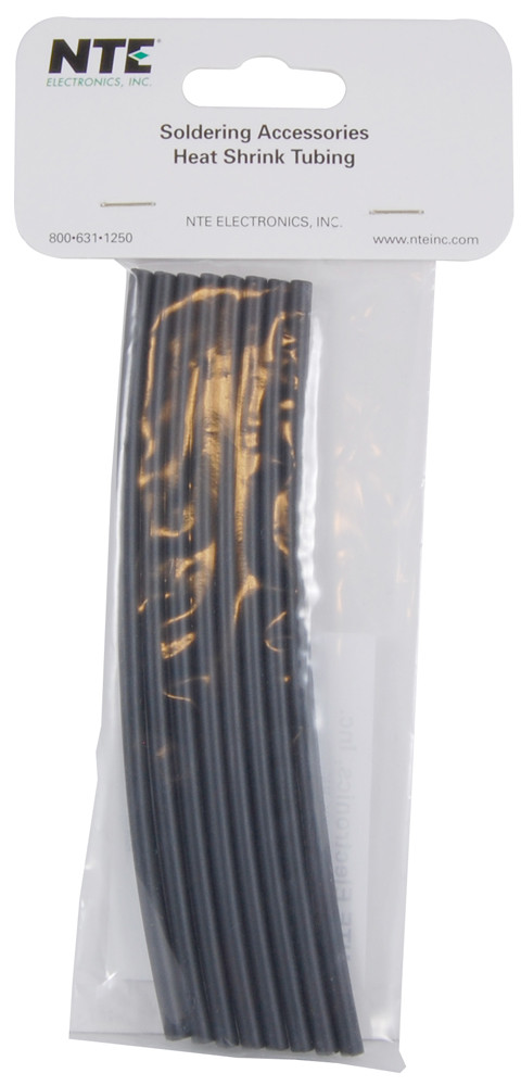 NTE Dual Wall Adhesive Heat Shrink 1/8" Black 8pk