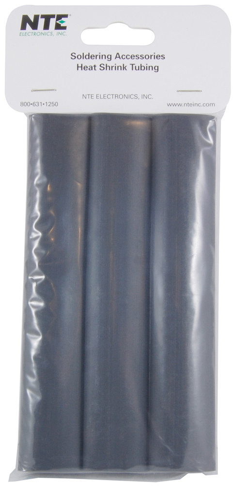 NTE Dual Wall Adhesive Heat Shrink 3/4" Black 3pk