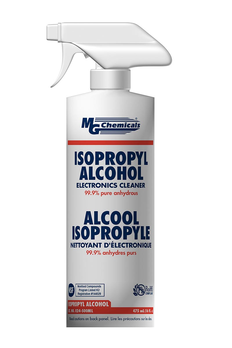 MG CHEMICALS Isopropyl Alcohol 99.9% Pure 475ml Pump Bottle