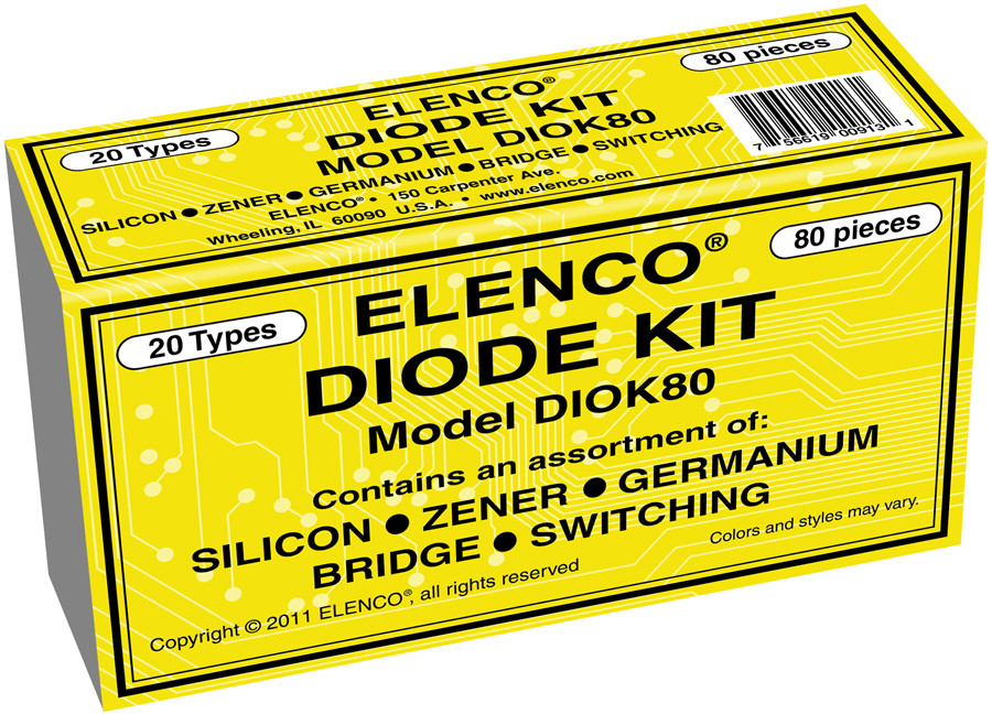 ELENCO 80 piece Diode Assortment