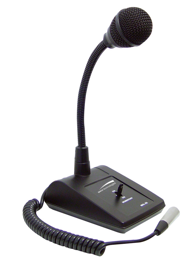 SPECO Adjustable Gooseneck Tabletop Microphone