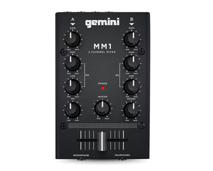 GEMINI Mini 2 Channel DJ Mixer