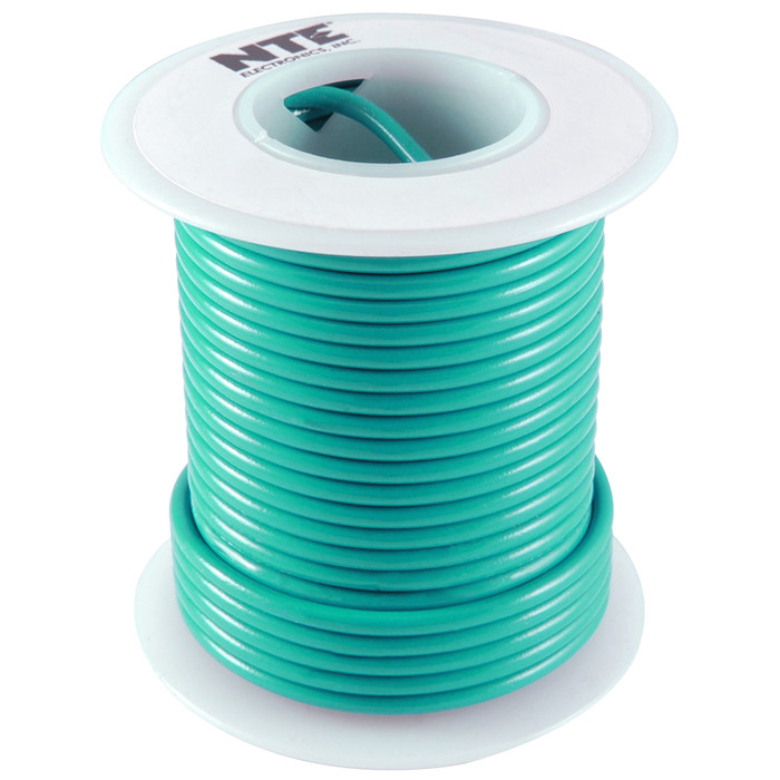 NTE Hook-up Wire 18 AWG Stranded 100ft Green