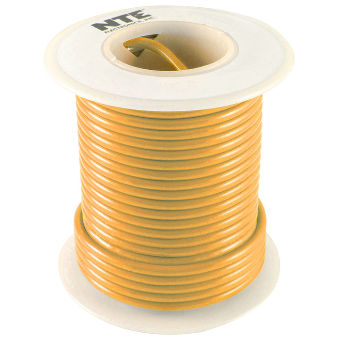 NTE Hook-up Wire 22 AWG Solid 100ft Orange