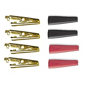 MUELLER Solid Copper Mini-Alligator Clip 4 pack with Boots