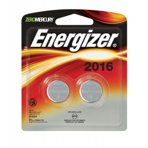 ENERGIZER 2016 3V Lithium Coin Cell Battery 2pk