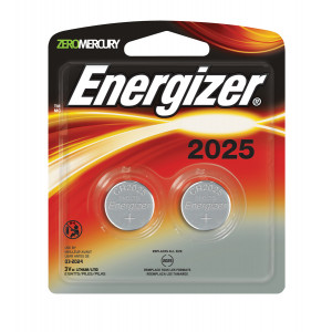 ENERGIZER 2025 3V Lithium Coin Cell Battery 2pk