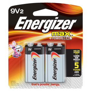 ENERGIZER Alkaline Max 9v Battery 2pk