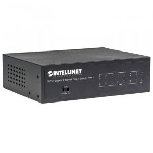 INTELLINET 8-Port Gigabit Ethernet PoE+ Switch 60 Watts