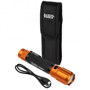 KLEIN Rechargeable 2-Color LED Flashlight with Holster