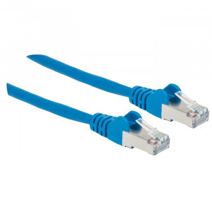 INTELLINET CAT6a S/FTP Patch Cable 10ft Blue