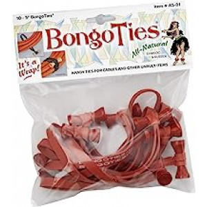 BONGO TIES All Red Rubber 10pk