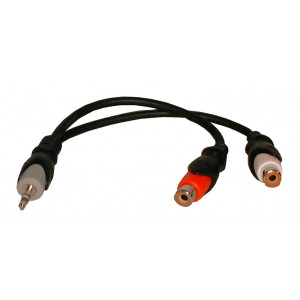 PHILMORE 1/8" Stereo Male to 2 RCA Female 'Y Cable