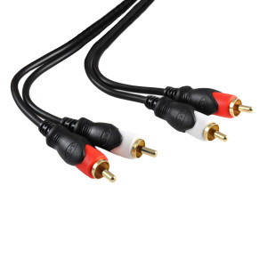 PHILMORE Dual RCA Phono Audio Cables 12ft