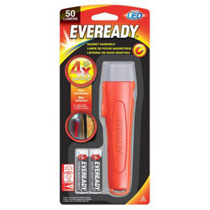 EVEREADY Magnetic Handheld Flashlight with 2 AA Batteries