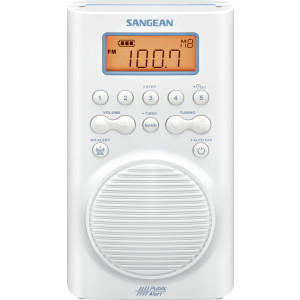 SANGEAN AM/FM Shower Radio with Weather Alert