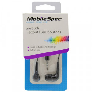 MOBILE SPEC Earbud with Mic Black