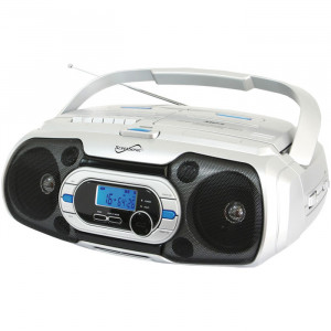 SUPERSONIC Bluetooth Boombox with MP3/CD, Cassette and FM Radio