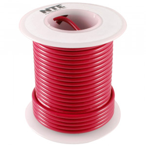 NTE Hook-up Wire 20 AWG Stranded 25ft Red