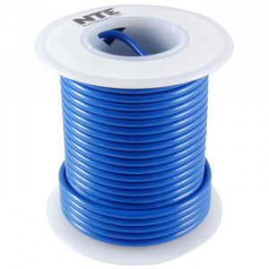 NTE Hook-up Wire 20 AWG Stranded 25ft Blue