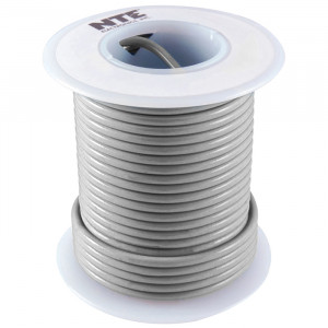 NTE Hook-up Wire 22 AWG Stranded 100ft Gray