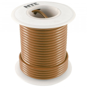 NTE Hook-up Wire 26 AWG Stranded 25ft Brown