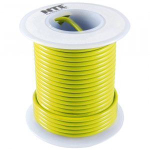 NTE Hook-up Wire 26 AWG Stranded 25ft Yellow