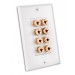 VANCO Decor Wall Plate with Eight Banana Binding Posts